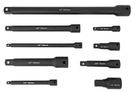 Zestaw przedłużek 1/2" 3/8" 1/4" 9szt. FALON TECH