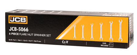 Klucze otwarte oczkowe zestaw do przewodów hamulcowych CR-V 6el 8-19mm JCB