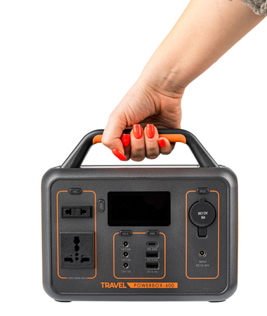 Przenośna stacja zasilania travel POWERBOX 600W 280Wh 26Ah VOLT POLSKA