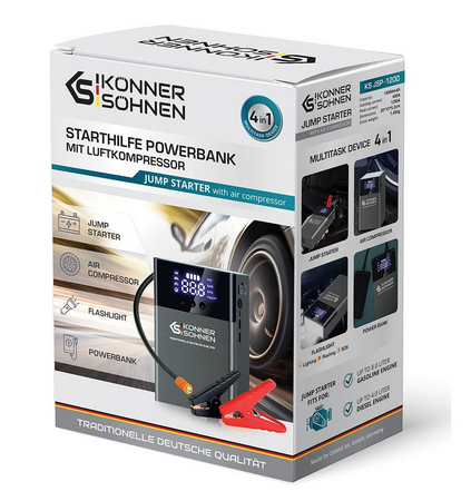 Urządzenie rozruchowe ze sprężarką KS JS-1200 starter 14000mAh Könner & Söhnen KS