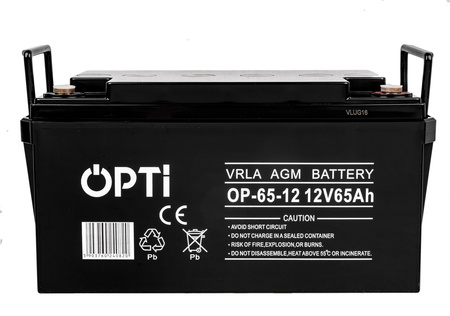 Akumulator bezobsługowy AGM do ups kampera zasilanie awaryjne OPTI 12v 65Ah VOLT POLSKA