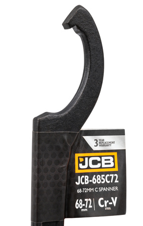 Klucz hakowy z noskiem pazurem nastawny do nakrętek 68-72 mm JCB