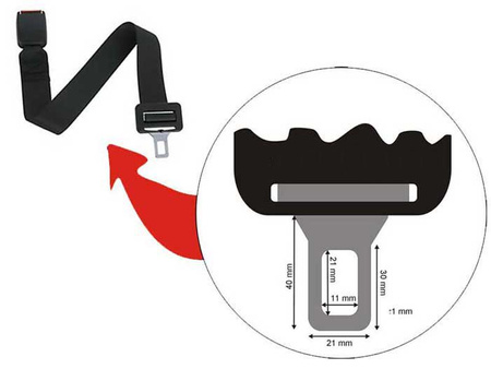 Przedłużacz pasów bezpieczeństwa do fotelika 60cm CARPOINT