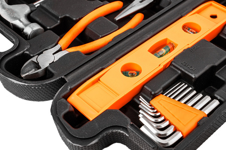 Zestaw narzędziowy klucze nasadowe imbusowe wkrętaki młotek bity 129el ISMA