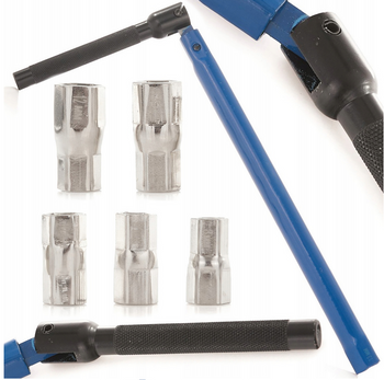 Klucz łamany do montażu instalacji baterii armatury 6 nasadek głowice 8-13 FALON-TECH