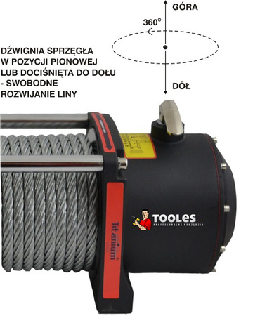 Wyciągarka elektryczna 12v 12000 lbs renegade z liną stalową TITANIUM WINCH