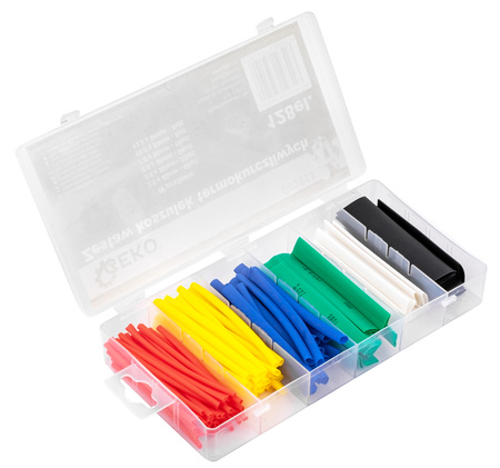 Zestaw koszulek rurki termokurczliwe 128 szt GEKO