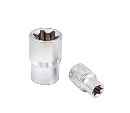 Klucze nasadowe TORX E4-E24 zestaw 14el nasadki SILVER