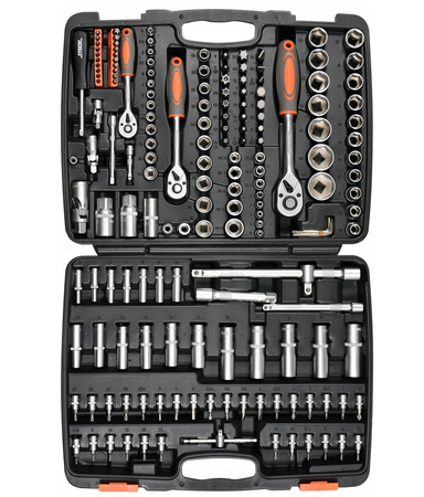 Zestaw kluczy nasadowych narzędzi 173szt 1/4" 1/2" klucze bity torx STHOR YATO