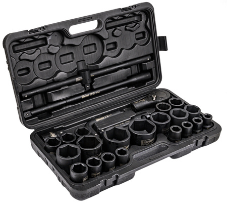 Zestaw klucze nasadowe nasadki udarowe do kół mocne 3/4" 26el TIR PARTNER