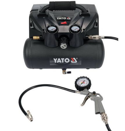Kompresor bezprzewodowy bezolejowy pompka akumulatorowa 2x3Ah YT-23241 YATO