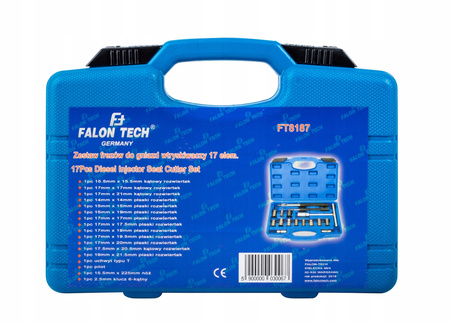 Frezy do gniazd wtryskiwaczy wtrysków zestaw 17 el.