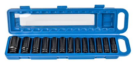 Nasadki udarowe klucze nasadowe 1/2'' 10-32MM 13el SILVER