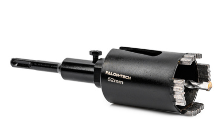 Otwornica diamentowa 52mm 4-segmentowa + adapter SDS-PLUS FALON-TECH