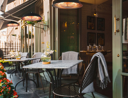 Grzejnik promiennik podczerwieni tarasowy parasol grzewczy 1500w 1,5Kw YATO