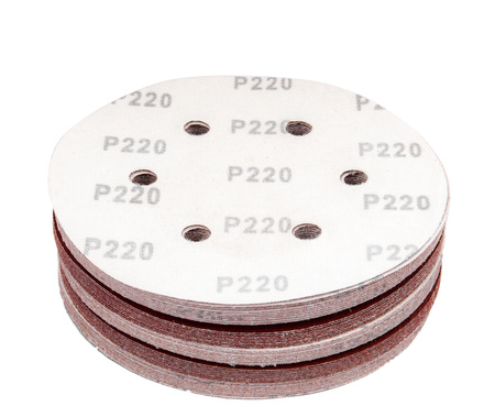 Papier ścierny na rzep krążek dysk z dziurami 150mm P220 50szt SILVER