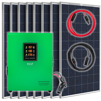 Zestaw solarny fotowoltaiczny do grzania wody (8x Panel solarny, Przetwornica GREEN BOOST) VOLT POLSKA