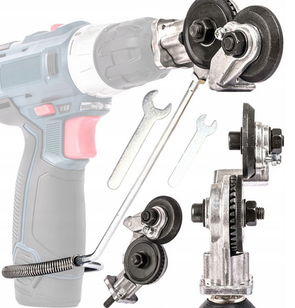 Adapter do cięcia blachy na wiertarkę przystawka nożyce 1,5 mm FALON-TECH