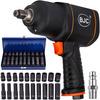 Klucz udarowy pneumatyczny kompozytowy 1/2" 1600Nm BJC + Nasadki 10-19mm 20szt.