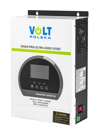 Inwerter solarny SINUSPRO ULTRA 60A MPPT (12V/230V/2000W) VOLT POLSKA