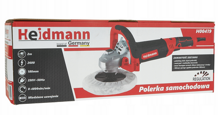 Polerka samochodowa 2600W 180mm +akcesoria GEKO