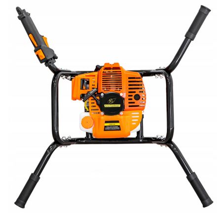 Wiertnica glebowa świder spalinowy 2-os do gleby ziemi 3 wiertła przedłużka + olej GEKO