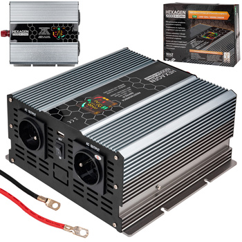 Przetwornica napięcia prądu HEX SINUS SOLAR 1000W/2000W 12V/230V