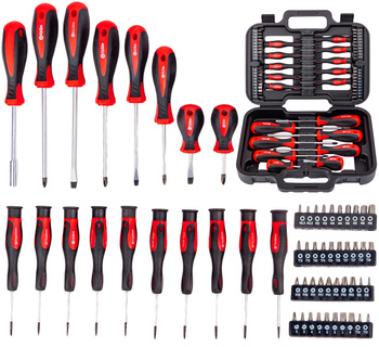 Zestaw wkrętaków śrubokrętów Bitów Precyzyjnych 58el wkrętaki SILVER