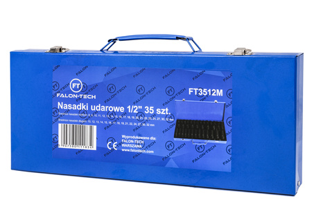 Zestaw nasadek udarowych 8-32 nasadki udarowe 1/2 do kluczy pneumatyczny 35szt FALON-TECH
