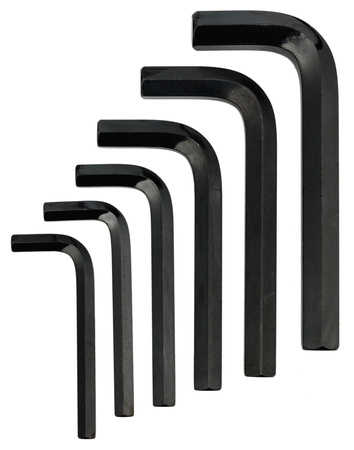 Zestaw klucze imbusowe wkrętaki imbusy krótkie CRV płachta 6 el 12-24 mm JCB