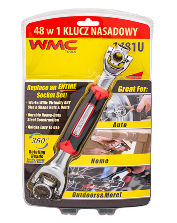 Klucz nasadowy uniwersalny obrotowy 48w1 8-19mm WMC
