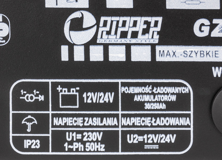 Prostownik z Funkcją Szybkiego Ładowania GZL-30 30A 12V/24V MAR-POL