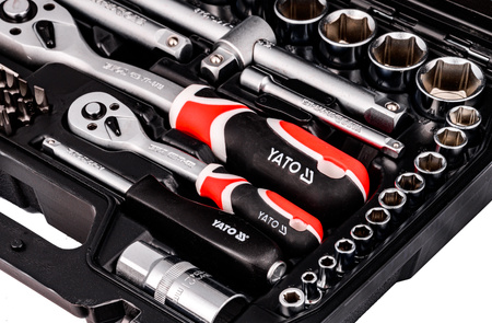 Zestaw kluczy nasadowych 1/2" 1/4" 72el YT-38782 YATO