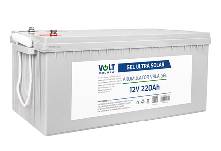 Akumulator żelowy głębokiego rozładowania 12V 220Ah GEL ULTRA SOLAR VOLT POLSKA