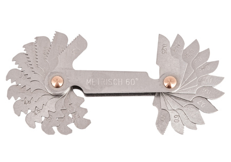 Gwintomierz miernik gwintu wzornik grzebień 0,25-6mm 24 el FALON-TECH