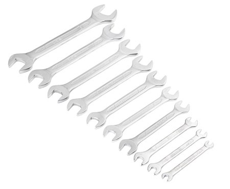 Klucze płasko oczkowe dwustronne zestaw płachta satyna Cr-V 10el 6-27mm JCB