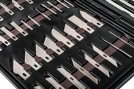 Zestaw nożyków modelarskich skalpel nóż 56elem. FALON-TECH