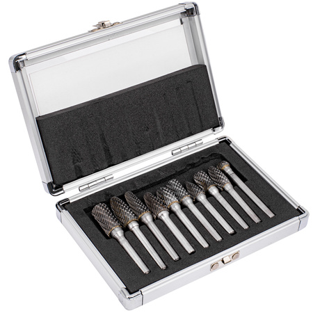 Frezy trzpieniowe do metalu stali drewna pilniki Zestaw 10 szt. MAR-POL