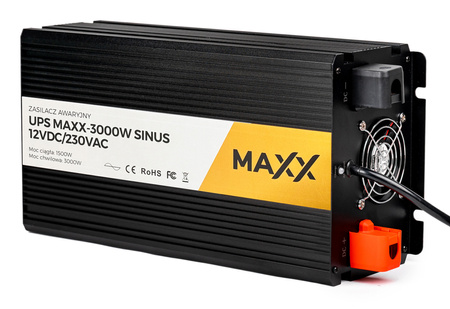 Przetwornica prądu napięcia UPS sinus 12v 230v MAXX 1500/3000W LCD PILOT 4SUN