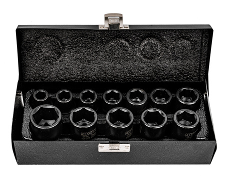 Nasadki udarowe klucze nasadowe krótkie 1/2" 10-24 mm zestaw 12el ROCKFORCE