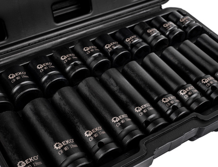 Zestaw nasadki udarowe nasadowe 1/2" 10-19mm 20el GEKO