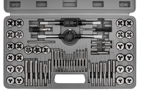 Zestaw narzynki gwintowniki kalibrowniki 60 sztuk