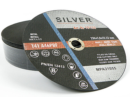 Tarcza do cięcia metalu stali 230x2x22.23 mm SILVER