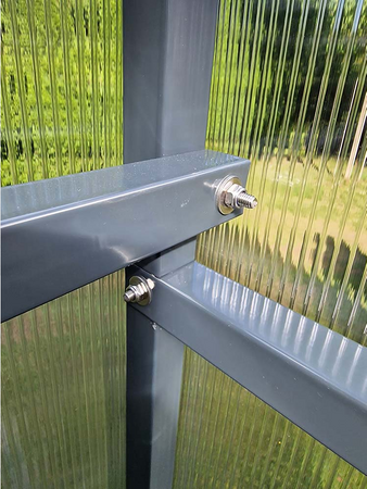 Szklarnia ogrodowa poliwęglan premium plus 300x600 18m2 kolor antracyt PTF