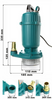Pompa zatapialna do brudnej wody ścieków czystej QDH 1.5-16-0,37 pływak 550w + wąż do wody 1" 20mMAR-POL