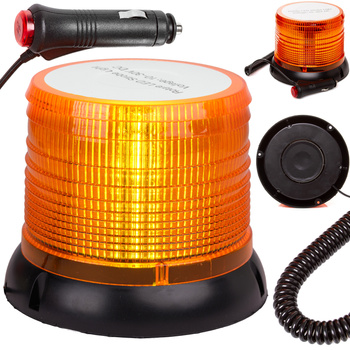 Lampa LED światło ostrzegawcze kogut magnes do samochodu lawety 10-30V 20W MAR-POL