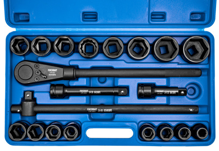 Klucze Nasadowe Udarowe 3/4" 6-kątne 21 el FORCEKRAFT