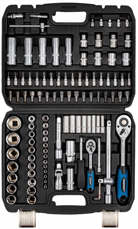 Zestaw klucze nasadowe 108szt. + płasko-oczkowe 12szt. 6-22mm (płachta)