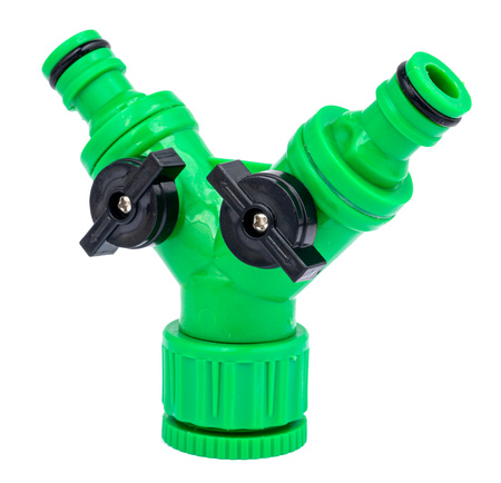 Trójnik z dwoma zaworami GW 3/4" z redukcją na 1/2" do nawadniania VOLT POLSKA