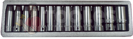 Klucze Nasadowe Udarowe 1/2 10-30mm Nasadki długie CRV GEKO